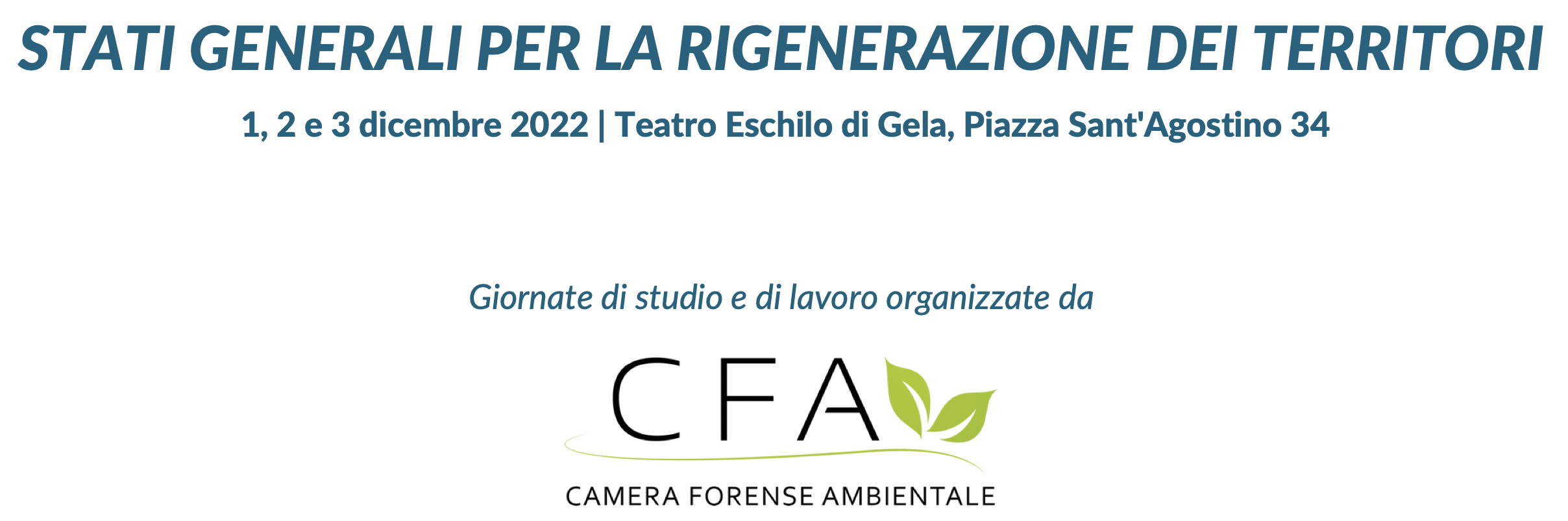 Stati generali per la rigenerazione dei territori
